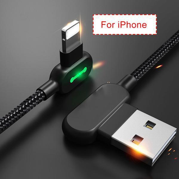 Right Angle LED Charging Cable