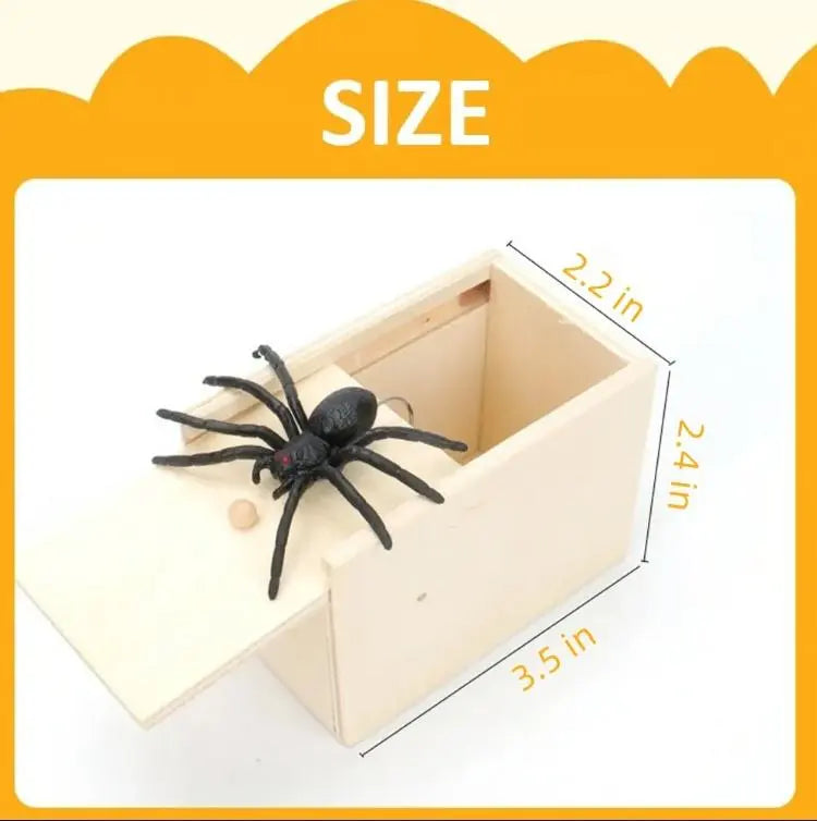 MAVORELY Wooden Spider Prank Box, Surprise Gag Gift for Adults & Teens, Funny Practical Joke Toy for April Fools’ Day, Halloween & Birthdays