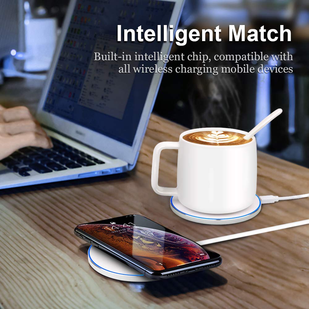 AriTan 2 in 1 Wireless Heating Mug ＆ Wireless Charger