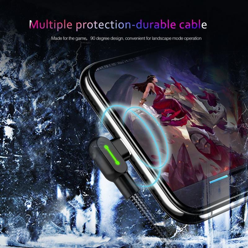 Right Angle LED Charging Cable