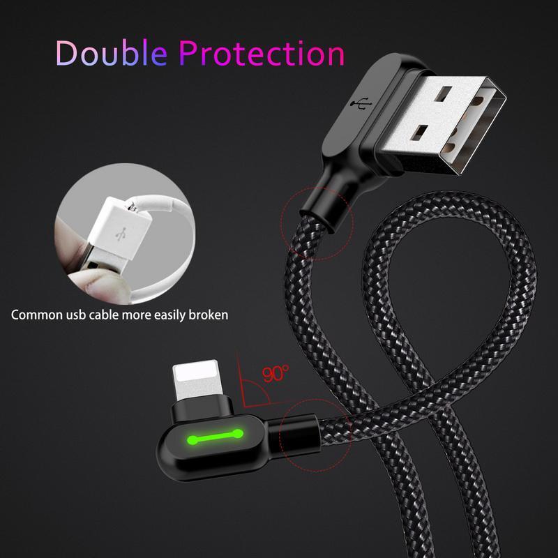 Right Angle LED Charging Cable
