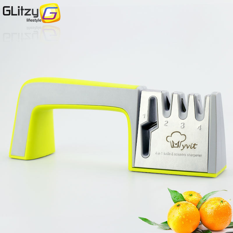 Knife Sharpener 4 Stage Professional Kitchen Sharpening Stone