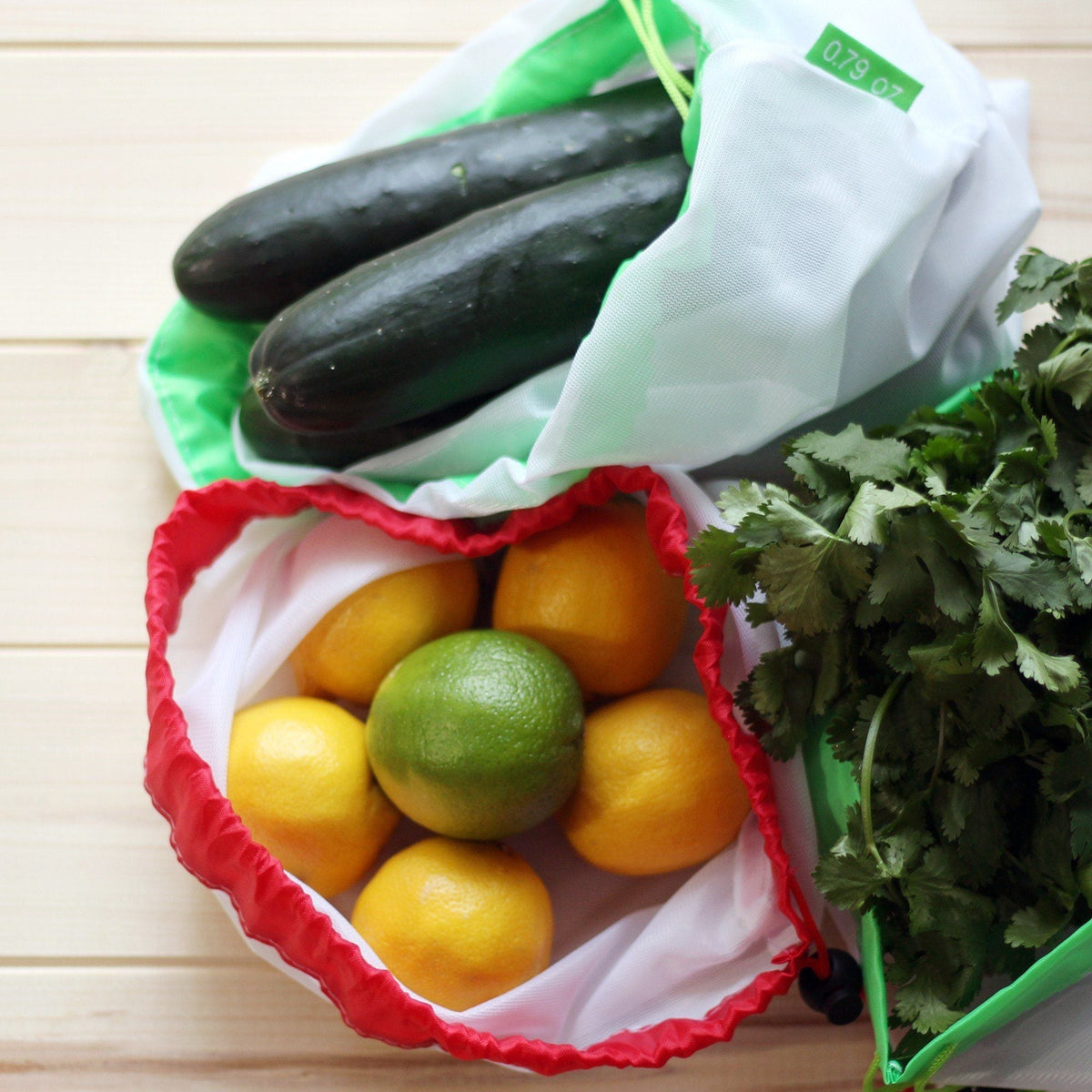 Waste Free Reusable Produce Bags(12PCS)